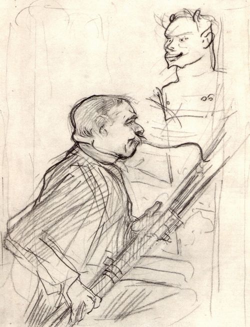 Toulouse-Lautrec, Henri de: Desir� Dihau, Fagott spielend