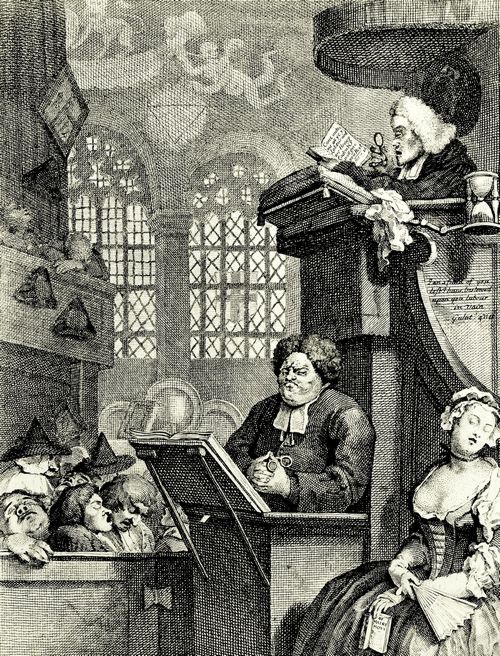Hogarth, William: Die schlafende Gemeinde