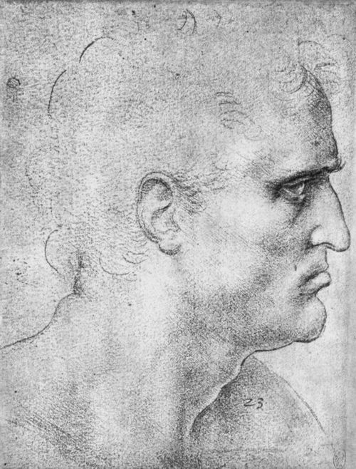 Leonardo da Vinci: Apostel Bartholom�us, Studie zum »Abendmahl«