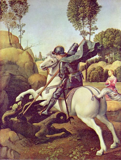 Raffael: Der Hl. Georg k�mpft mit dem Drachen