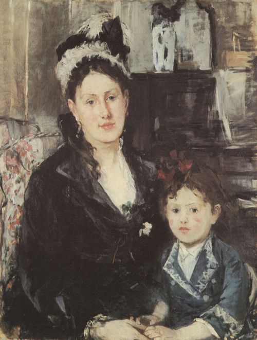 Morisot, Berthe: Portr�t von Mme Boursier und ihrer Tochter