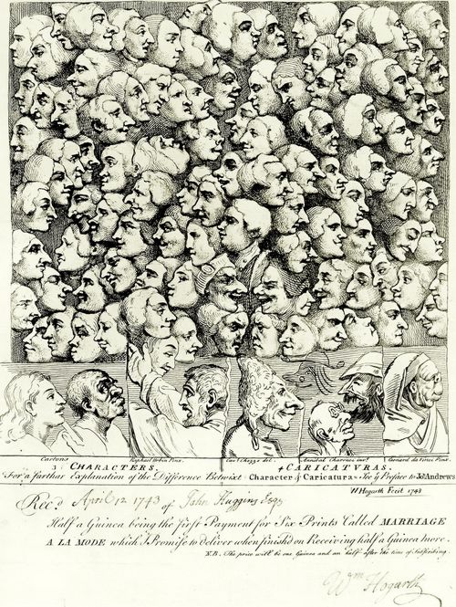 Hogarth, William: Charaktere und Karikaturen