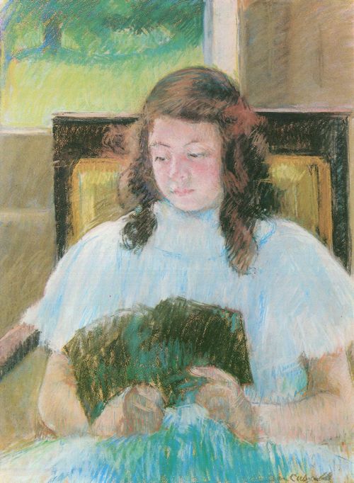 Cassatt, Mary: Junges lesendes M�dchen