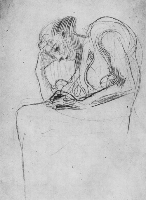 Klimt, Gustav: Sitzende alte Frau im Profil