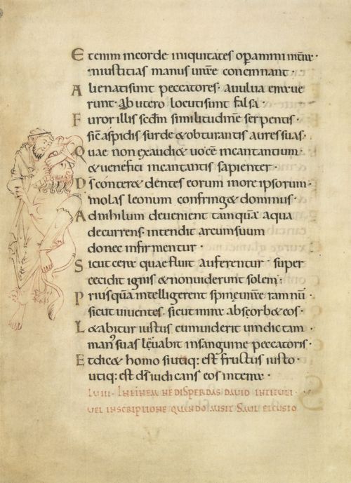 Unbekannter Buchmaler des Vatikans: Fragment aus dem »Psalter aus Bury St. Edmunds«