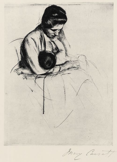 Cassatt, Mary: Mutter, ihr Kind stillend