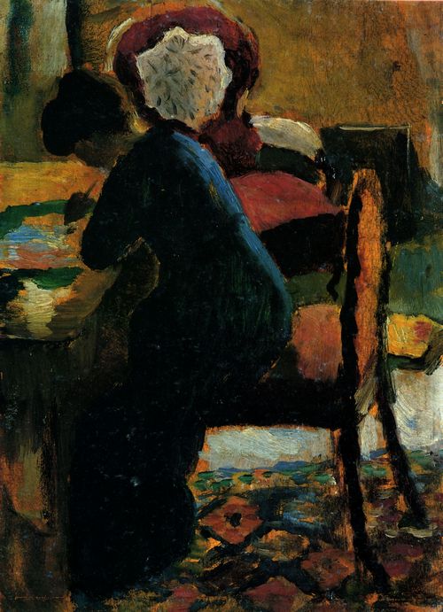 Macke, August: Elisabeth am Schreibtisch
