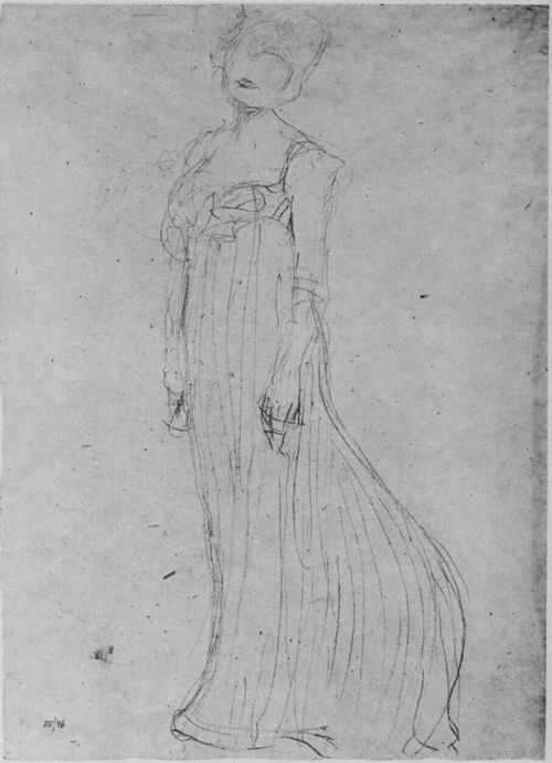Klimt, Gustav: Dame im decolletierten langen Kleid