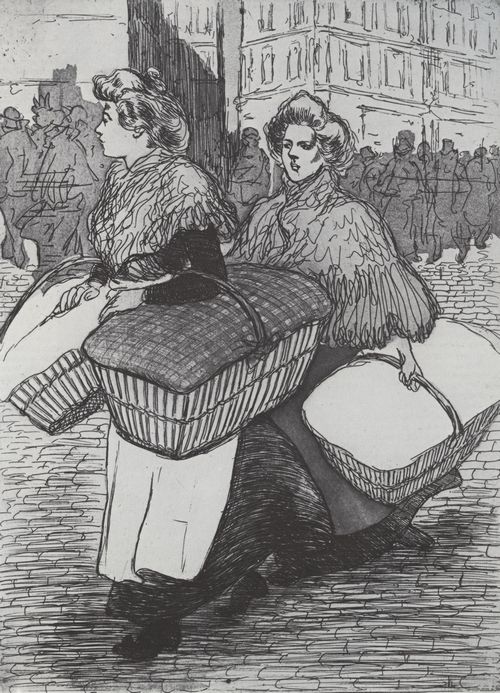 Steinlen, Theophile Alexandre: Zwei W�scherinnen