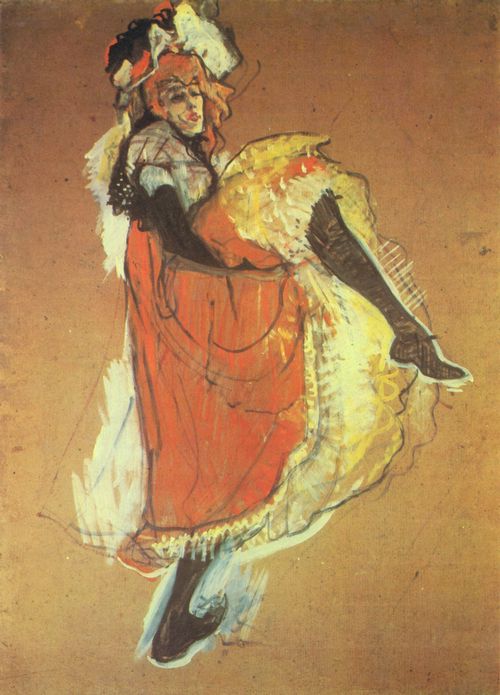 Toulouse-Lautrec, Henri de: Jane Avril tanzend, Studie f�r das Plakat »Jardin de Paris«