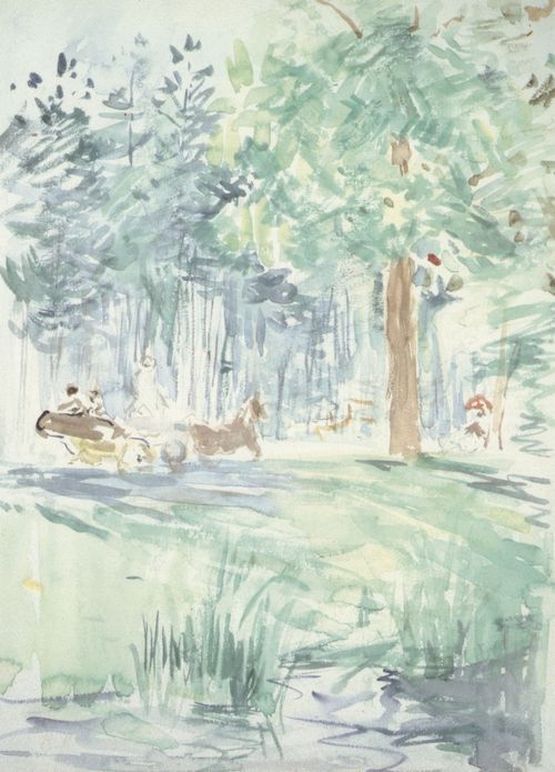 Morisot, Berthe: Fuhrwerk im Bois de Boulogne, All�e des Poteaux
