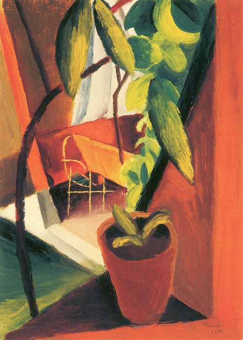 Macke, August: Blick ins Gartenhaus