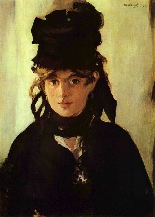 Manet, Edouard: Portr�t der Berthe Morisot mit dem Veilchenstrau�