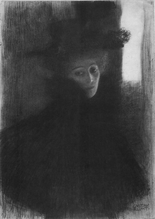 Klimt, Gustav: Dame mit Hut und Cape