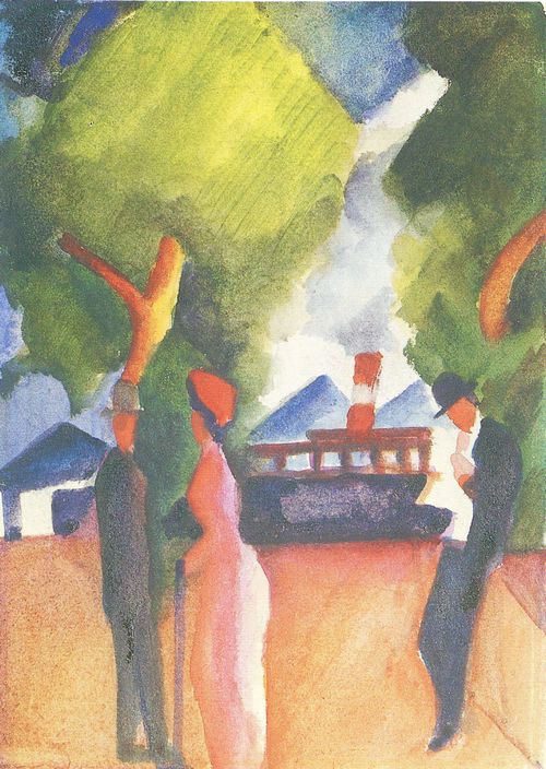 Macke, August: An der Landungsbr�cke in Thun