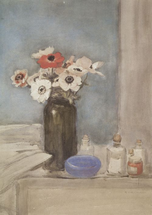 Steinlen, Theophile Alexandre: Stillleben mit Anemonen