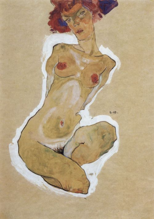 Schiele, Egon: Hockender weiblicher Akt