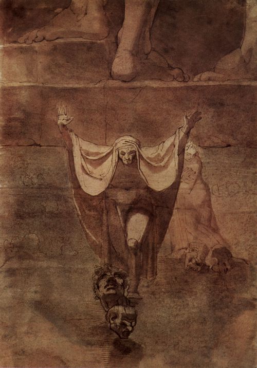 F�ssli, Johann Heinrich: Dante und Virgil auf dem Eis des Kozythus