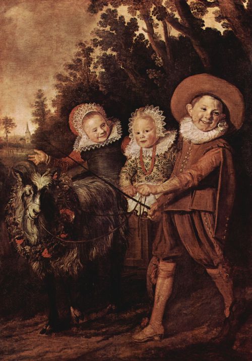 Hals, Frans: Drei Kinder mit Ziegenbock und Wagen