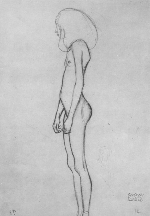 Klimt, Gustav: Stehender Akt eines jungen M�dchens