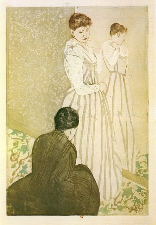 Cassatt, Mary: Die Anprobe