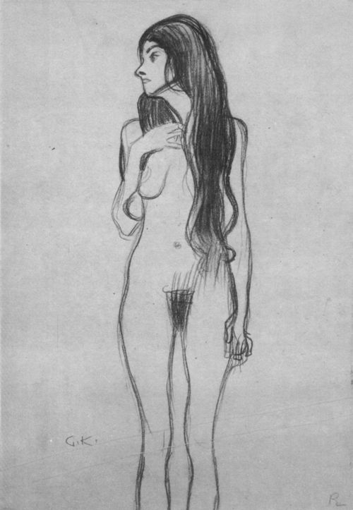 Klimt, Gustav: Stehender Frauenakt von vorne
