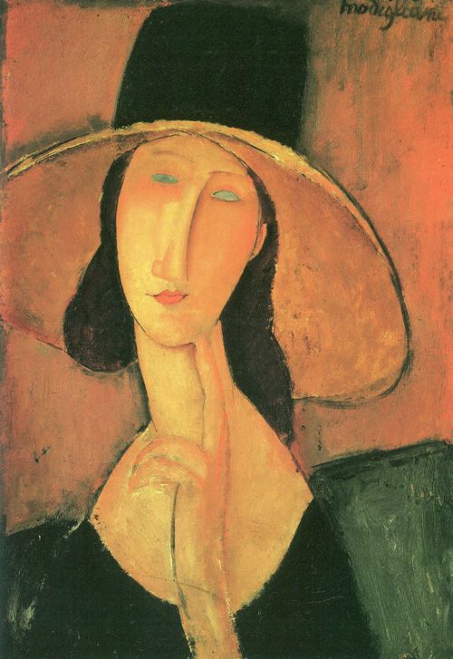 Modigliani, Amedeo: Bildnis einer Frau mit Hut