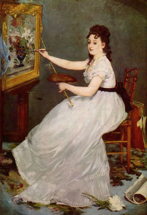 Manet, Edouard: Portr�t der Eva Gonzal�s im Atelier Manets