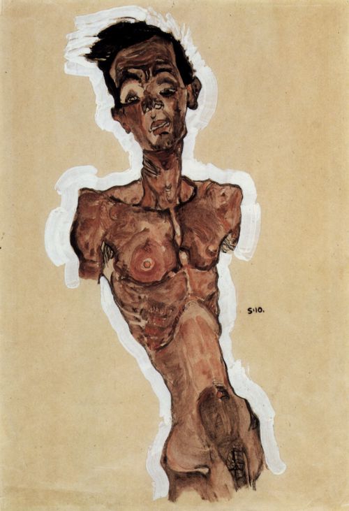 Schiele, Egon: Akt, Selbstportr�t