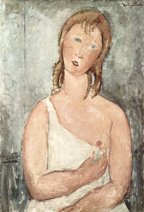 Modigliani, Amedeo: M�dchen (Giovana Rossa ) im Hemd