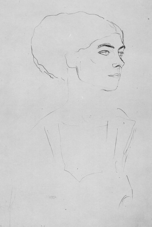 Klimt, Gustav: Frau im Halbprofil