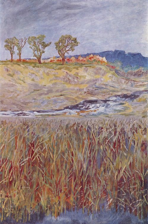 Klinger, Max: Landschaft an der Unstrut