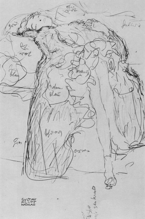 Klimt, Gustav: Zur�ckgelehnt liegende Dame