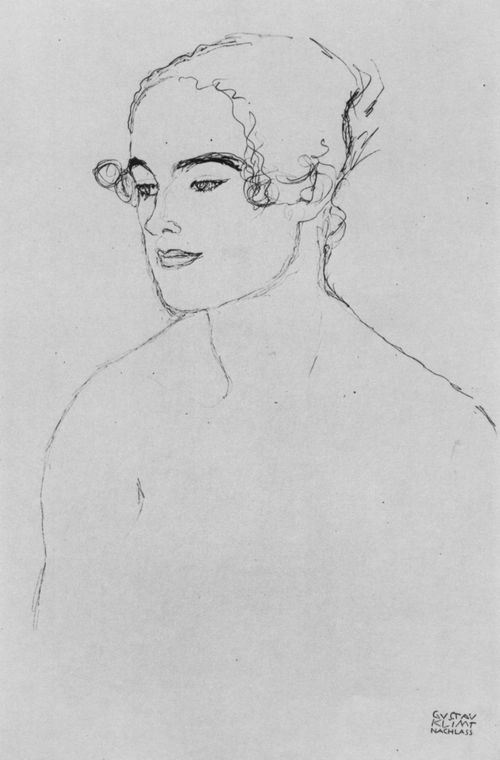 Klimt, Gustav: Brustbild eines M�dchens