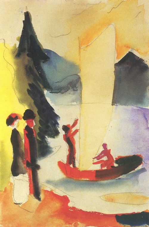 Macke, August: Gelbes Segel