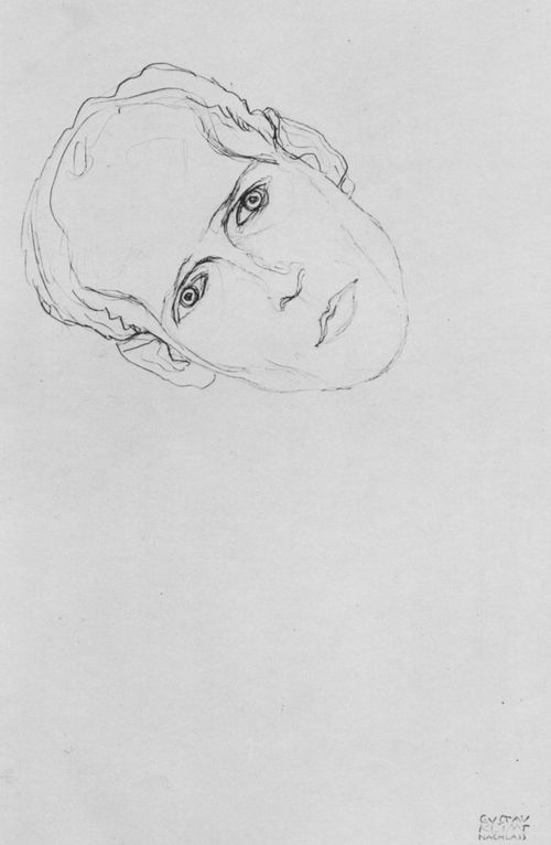 Klimt, Gustav: M�nnerkopf nach links geneigt
