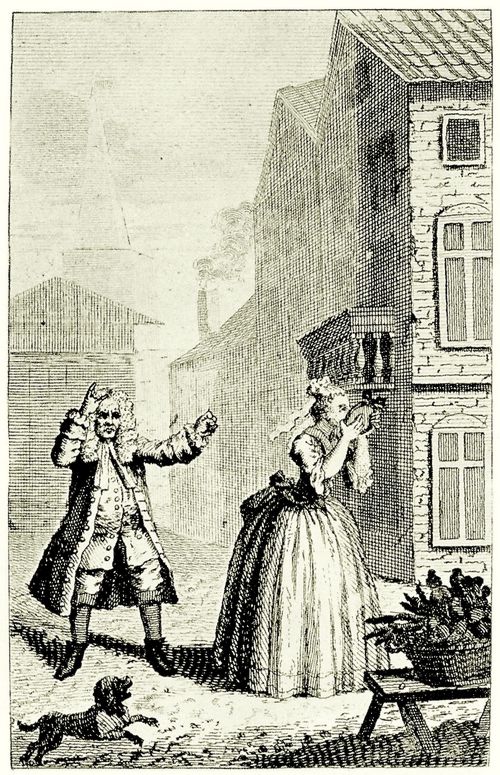Hogarth, William: Frontispiz zu Molli�res »Sganarelle, oder Der betrogene Ehemann«