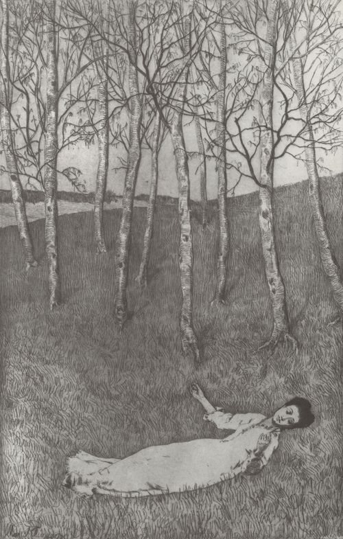 Klinger, Max: Opus I, �Radierte Skizzen�, Fr�hlingsanfang