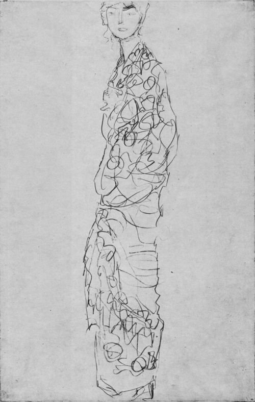 Klimt, Gustav: Stehende Dame im Kimono