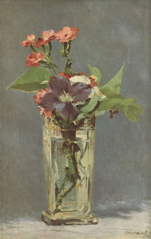 Manet, Edouard: Clematis in einer Kristallvase