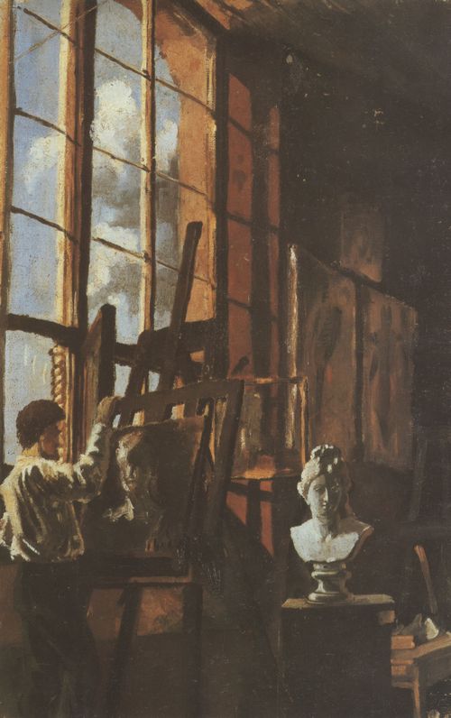 Klinger, Max: Klinger im Atelier von Gussow