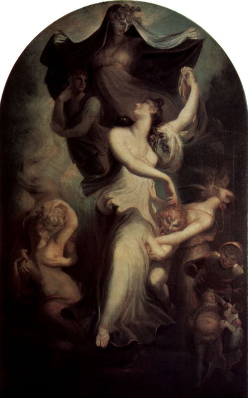 F�ssli, Johann Heinrich: Euphrosyne vor der Phantasie und der Temperantia (M��igkeit)