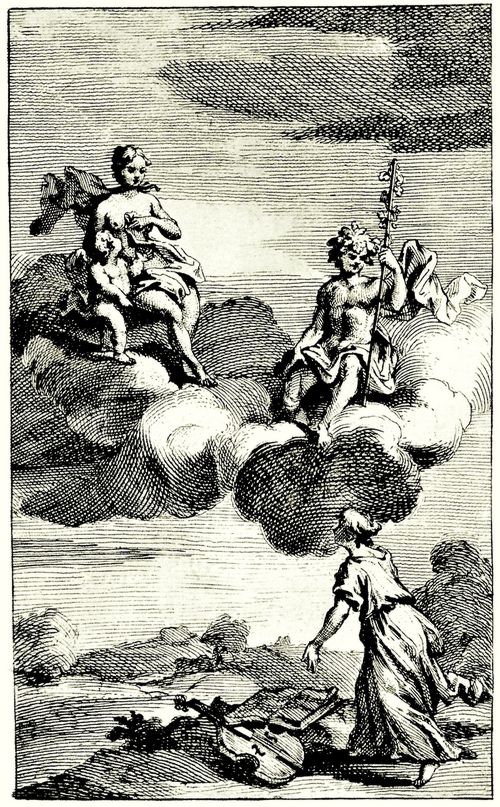 Hogarth, William: Frontispiz zu Richard Leveridges, »Liedersammlung«, 1727
