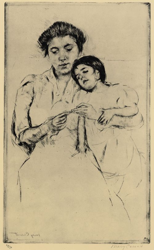 Cassatt, Mary: Der H�kelunterricht