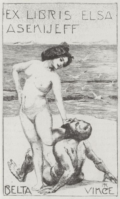 Klinger, Max: Exlibris Elsa Asenijeff