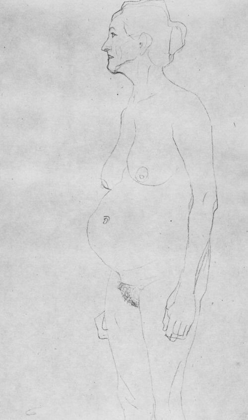 Klimt, Gustav: Akt einer �lteren Frau