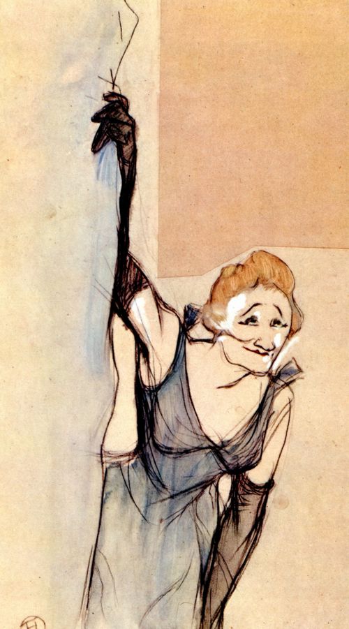 Toulouse-Lautrec, Henri de: Yvette Gilbert vor dem Vorhang