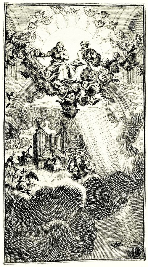 Hogarth, William: Illustrationen zu John Miltons »Das verlorene Paradies«, Himmlische Versammlung