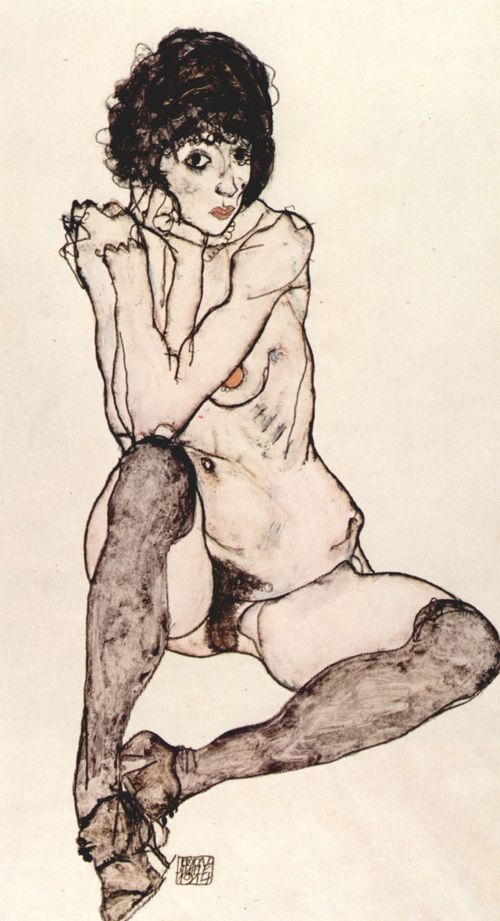 Schiele, Egon: Sitzender weiblicher Akt