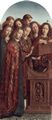 Eyck, Jan van: Genter Altar, Altar des Mystischen Lammes, linker Fl�gel, oben, innere Szene: Musizierende Engel